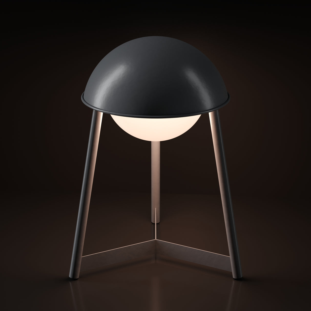 Kibun K70102 HELMET Rechargeable Cordless LED Table Lamp, 3-Levels Brightness Touch Sensor Control, Iron