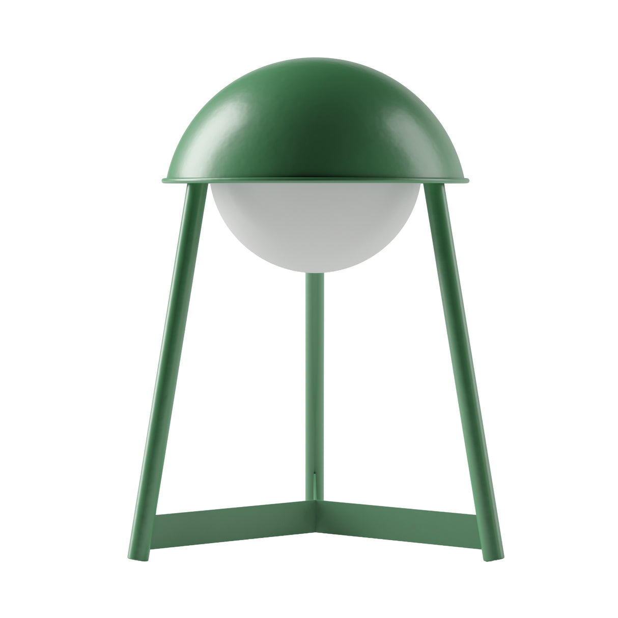 Kibun K70100 HELMET Rechargeable Cordless LED Table Lamp, 3-Levels Brightness Touch Sensor Control, Moss