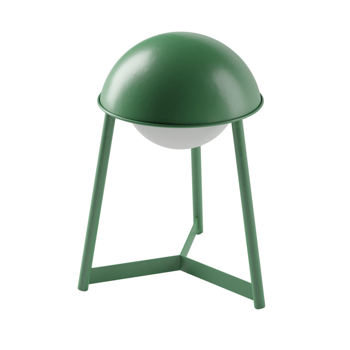 Kibun K70100 HELMET Rechargeable Cordless LED Table Lamp, 3-Levels Brightness Touch Sensor Control, Moss