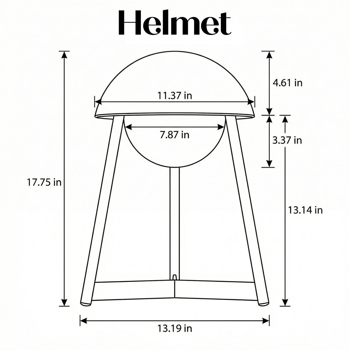 Kibun K70104 HELMET Rechargeable Cordless LED Table Lamp, 3-Levels Brightness Touch Sensor Control, Avalon