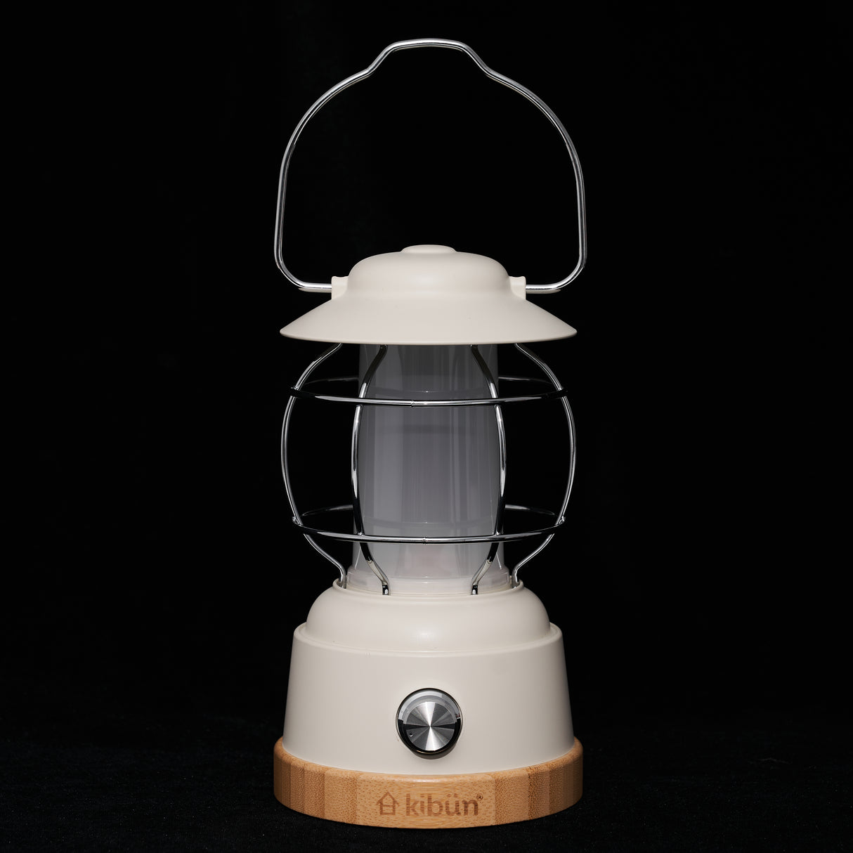 Kibun K80102 S'mores Cordless LED Outdoor Table Lamp with Dimmer, Built-in Rechargeable Battery, 3-Level Brightness with Power Bank, Tan