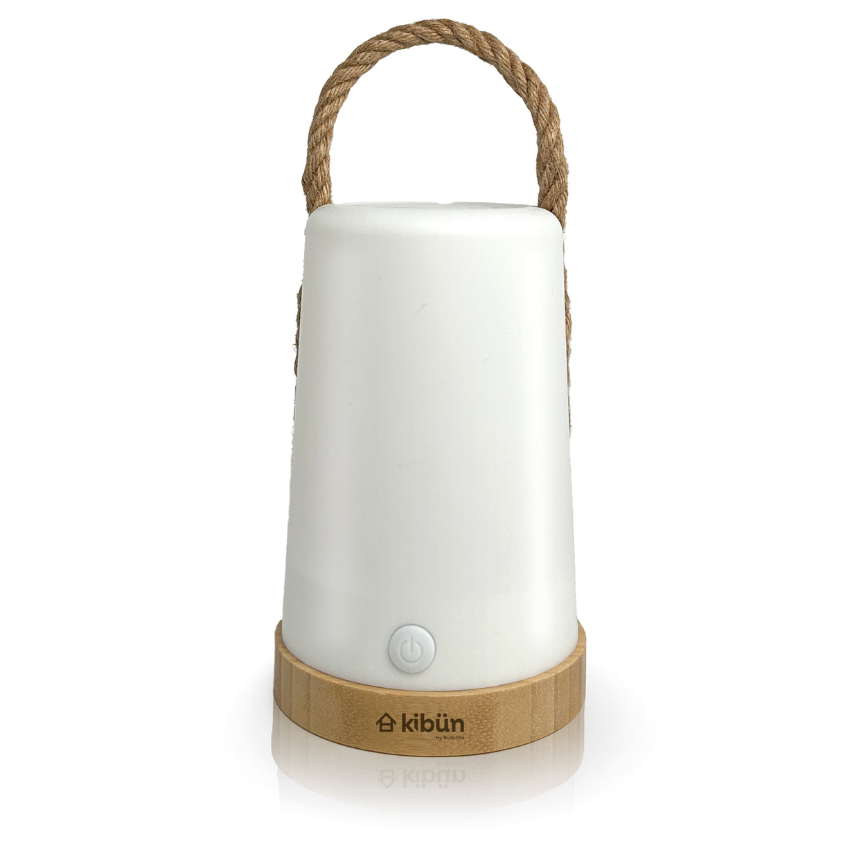 Kibun K80160 Groove Cordless LED Outdoor Table Lamp with Dimmer, Built-in Rechargeable Battery, 3-Level Brightness, White