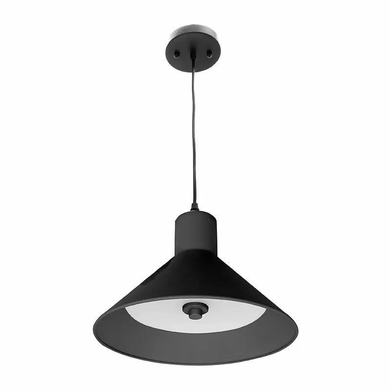 Westgate LCFC-MCT5-BK 25W LED Integrated Modern Cone Pendant Light Black Finish 27K/30K/35K/40K/50K 120V