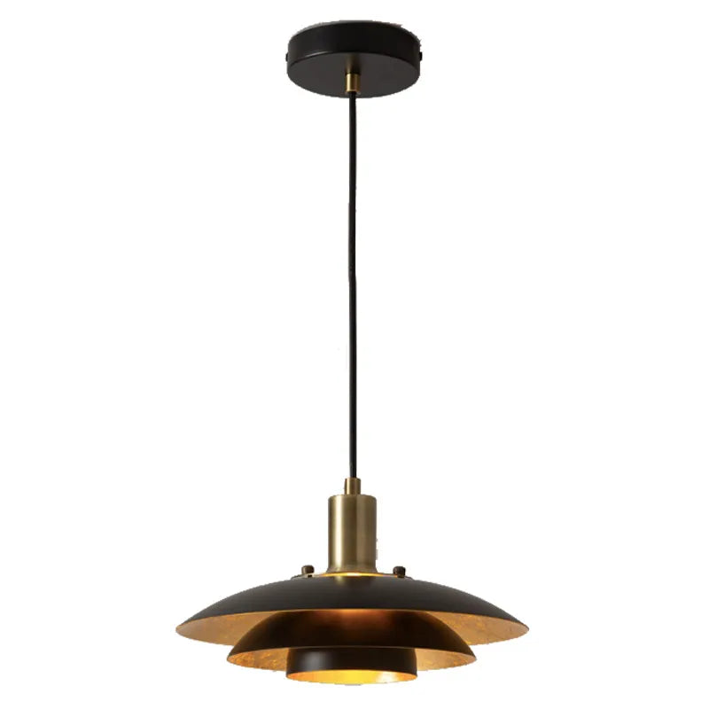 Westgate LCFL-MCT5-BG 10W LED Designer Pendant Light Black/Gold Finish 27K/30K/35K/40K/50K 120V