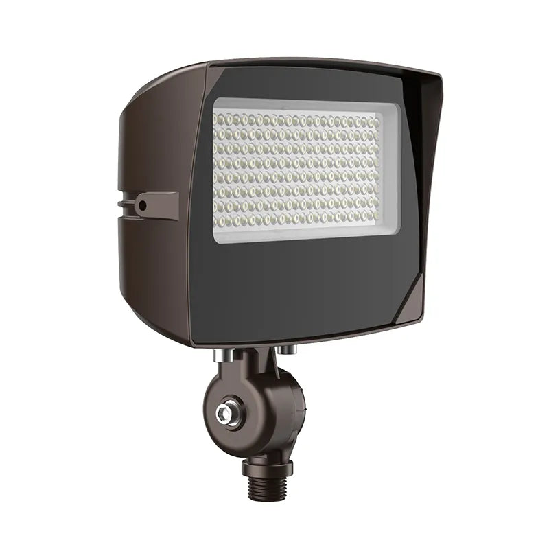 Westgate LF4MAX-MD-20-50W-MCTPB-KN-P 20W/30W/50W LED Round-Back Flood Light Knuckle Mount Photocell Bronze Finish 30K/40K/50K 120-277V