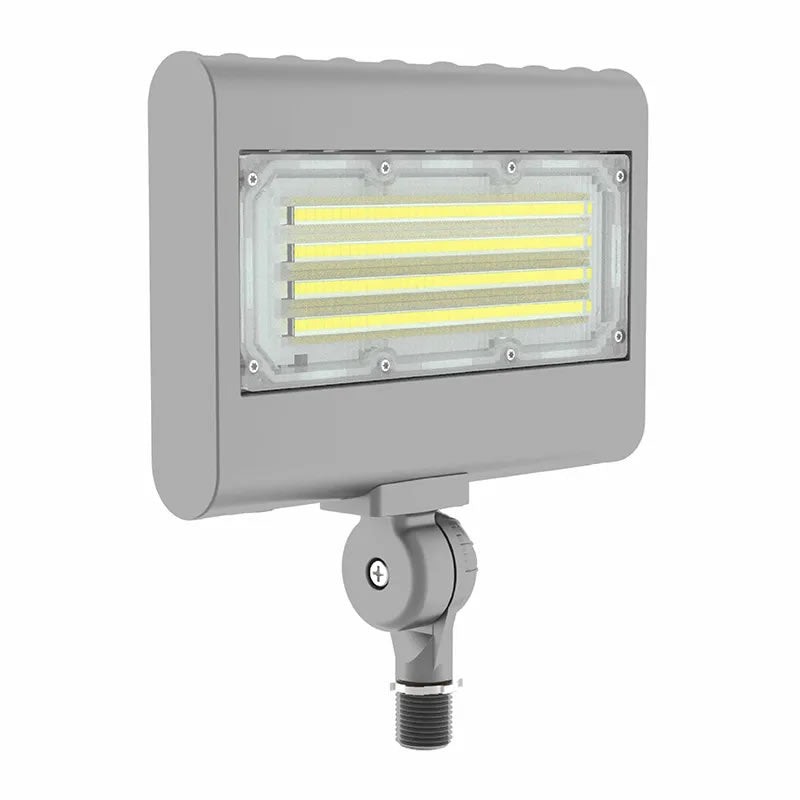 Westgate LFX-SM-10-30W-MCTP-KN-SV 10/15/20/30-Watt LED Small Flood Light 30K/40K/50K/57K with 1/2" Knuckle Silver Finish 120-277V
