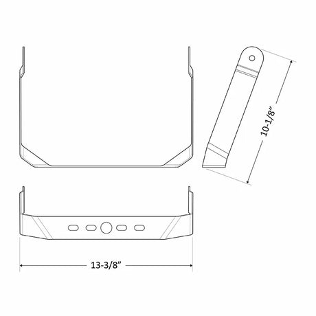 Westgate LFX-TR-A Bronze Finish U-Bracket Mount Only for LFX/FLXPRO"LG"/FL4PRO/FLXE Flood Lights