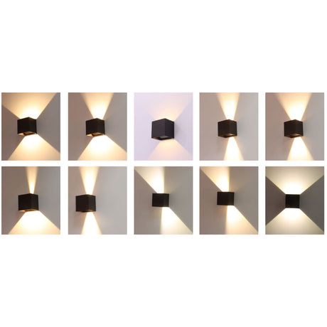 Westgate LRS-Q-MCT5-BR 15W Wall Cube with Up/Down Adjustable Beam Angle Bronze Finish 27K/30K/35K/40K/50K 120V