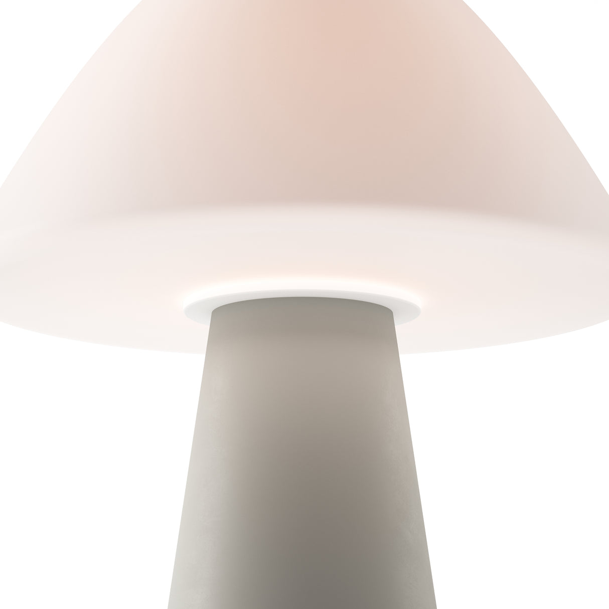 Kibun K70603 MUSHROOM Rechargeable Cordless LED Table Lamp, 3-Levels Brightness Touch Sensor Control, Gray