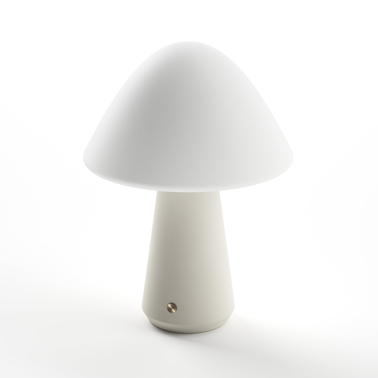Kibun K70600 MUSHROOM Rechargeable Cordless LED Table Lamp, 3-Levels Brightness Touch Sensor Control, Off White