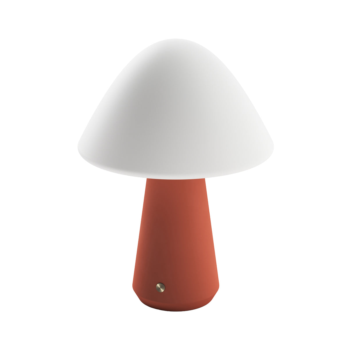 Kibun K70602 MUSHROOM Rechargeable Cordless LED Table Lamp, 3-Levels Brightness Touch Sensor Control, Terracotta