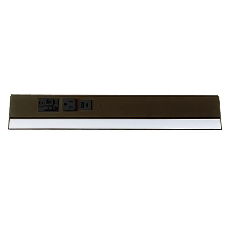 Westgate PSAL-30-3R-MCT5-BR 30-Inch 900lm LED Angled Bronze Undercabinet Light & Power Strip 27K/30K/35K/40K/50K 120-277V