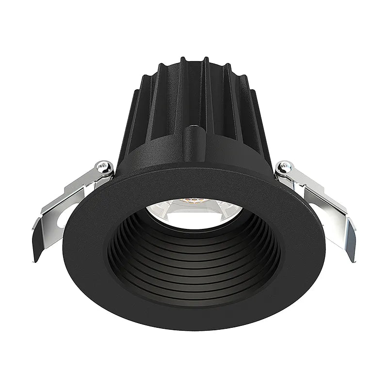 Westgate RDL2S-SB-MCT5-BK 9W 2" LED Round Canless Baffle/Smooth Recessed Light Black Finish 27K/30K/35K/40K/50K 120V