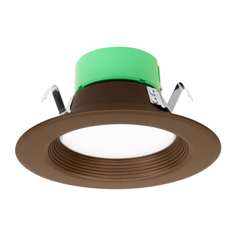 Westgate RDL4-BF-MCT5-ORB 10-Watt LED 4" Round Baffle Metal Recessed Wet Location Oil Rubbed Bronze Trim 27K/30K/35K/40K/50K 120V