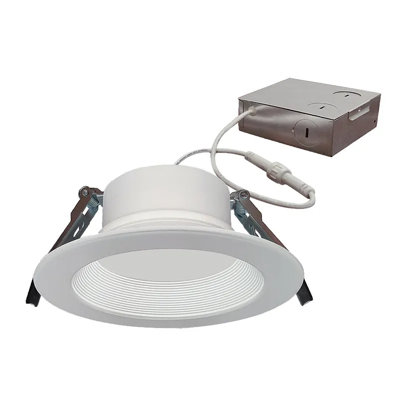 Westgate RDL4S-BF-D2W-WH 12W LED 4" Canless Deep Recessed Light White Finish Dim-To-Warm 2200K-4000K 120V