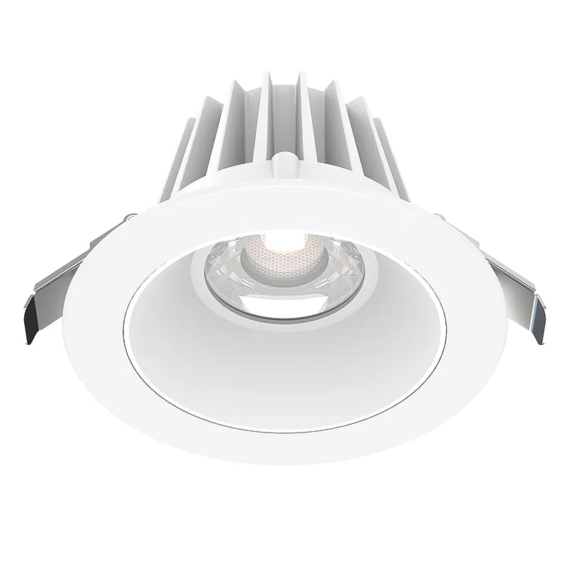 Westgate RDL4S-SB-MCT5-WH 15W 4" LED Round Canless Baffle/Smooth Recessed Light White Finish 27K/30K/35K/40K/50K 120V