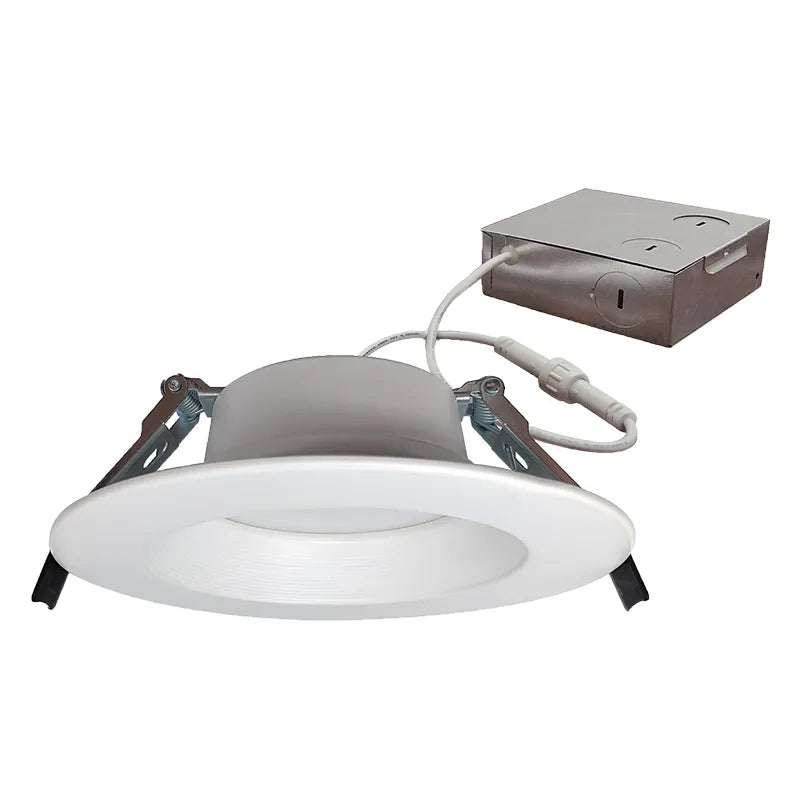 Westgate RDL6S-BF-D2W-WH 14W LED 6" Canless Deep Recessed Light White Finish Dim-To-Warm 2200K-4000K 120V