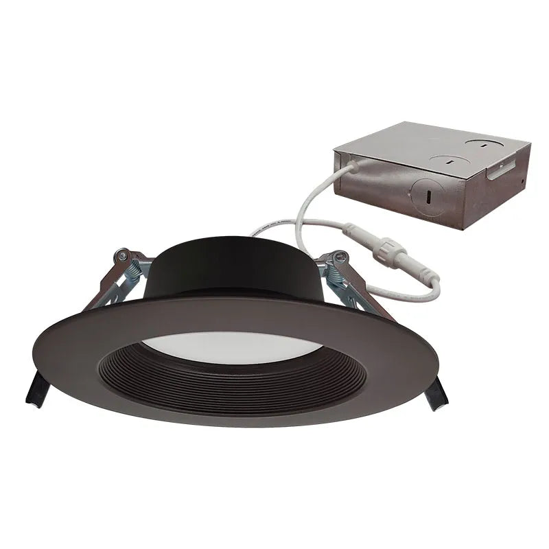 Westgate RDL6S-BF-MCT5-ORB 14W LED 6" Canless Deep Baffle Recessed Light Oil Rubbed Bronze Finish 27K/30K/35K/40K/50K 120V