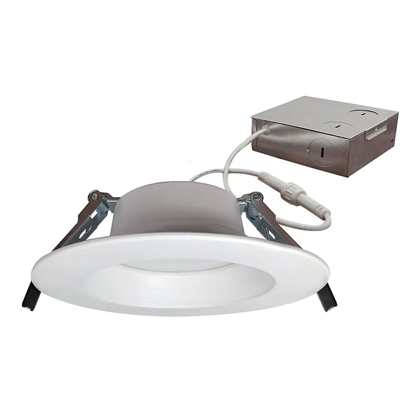 Westgate RDL6S-BF-MCT5-WH 14W LED 6" Canless Deep Baffle Recessed Light White Finish 27K/30K/35K/40K/50K 120V