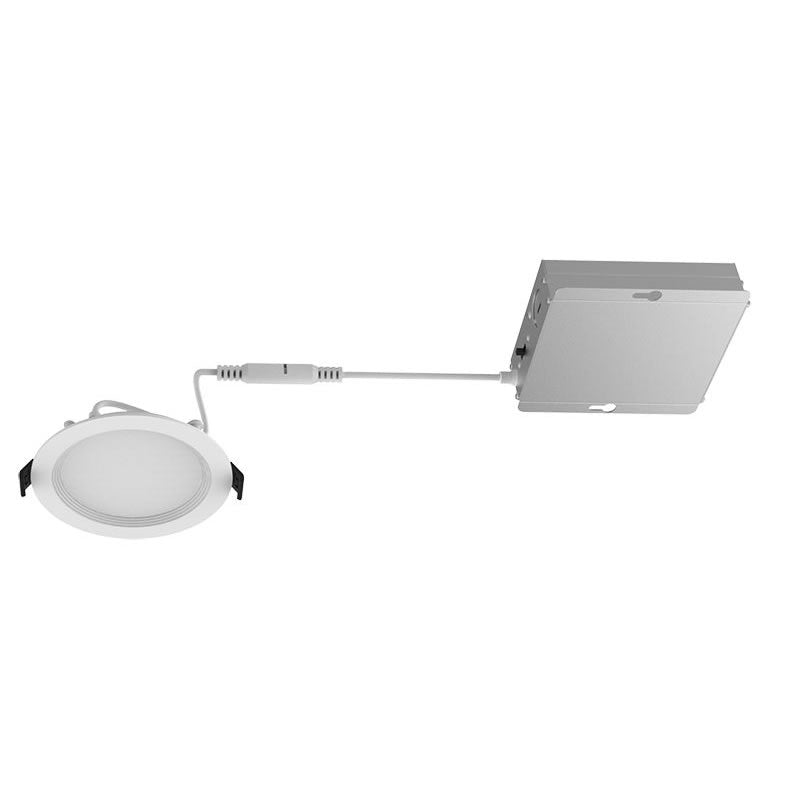 Westgate RSL4-BF-MCT5 9W LED 4" Slim Baffle Round Canless Light White Finish 27K/30K/35K/40K/50K 120V