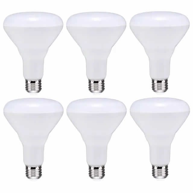Satco S11474 8.5BR30/LED/927/120V/6PK 8.5W BR30 LED Flood 100° 2700K Dimmable 90+CRI E26 120V (6-Pack)