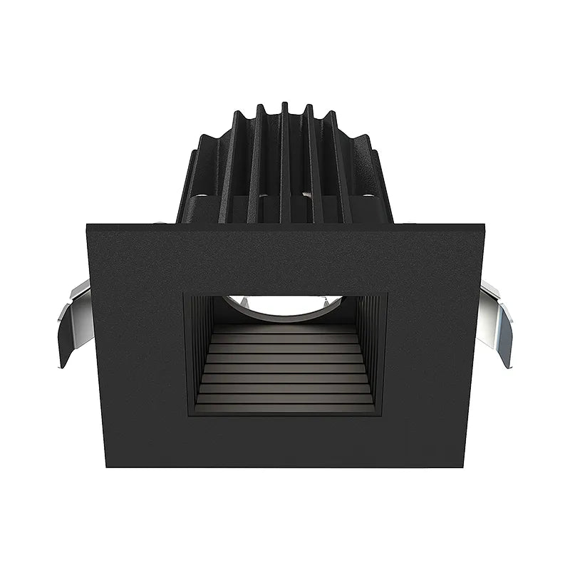 Westgate SDL2S-SB-MCT5-BK 9W 2" LED Square Canless Baffle/Smooth Recessed Light Black Finish 27K/30K/35K/40K/50K 120V
