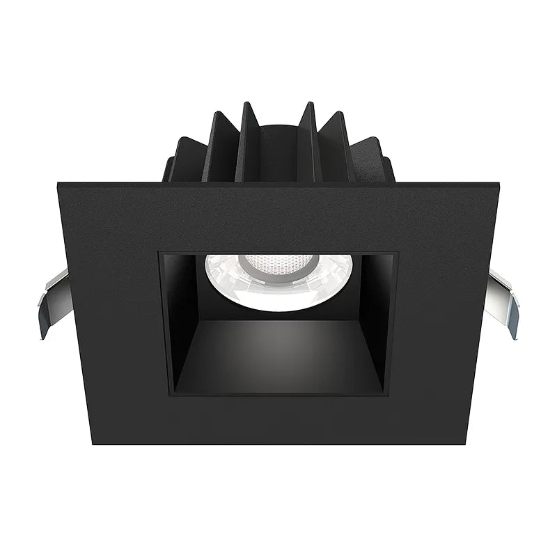 Westgate SDL4S-SB-MCT5-BK 15W 4" LED Square Canless Baffle/Smooth Recessed Light Black Finish 27K/30K/35K/40K/50K 120V