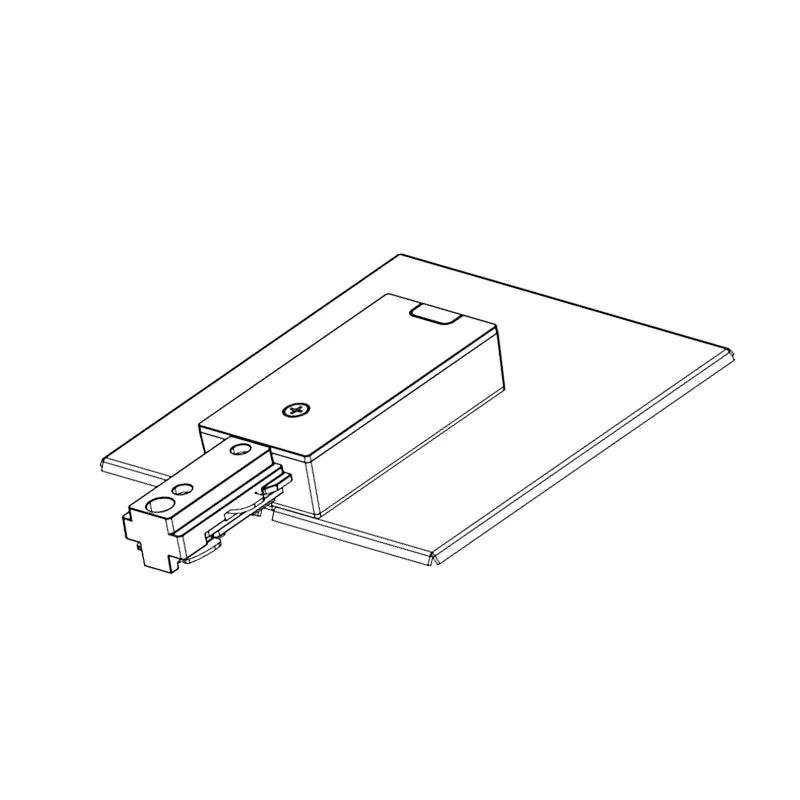 Westgate TR-JBEF-WH 3-Wire H-Type Track J-Box End Feed Kit White Finish