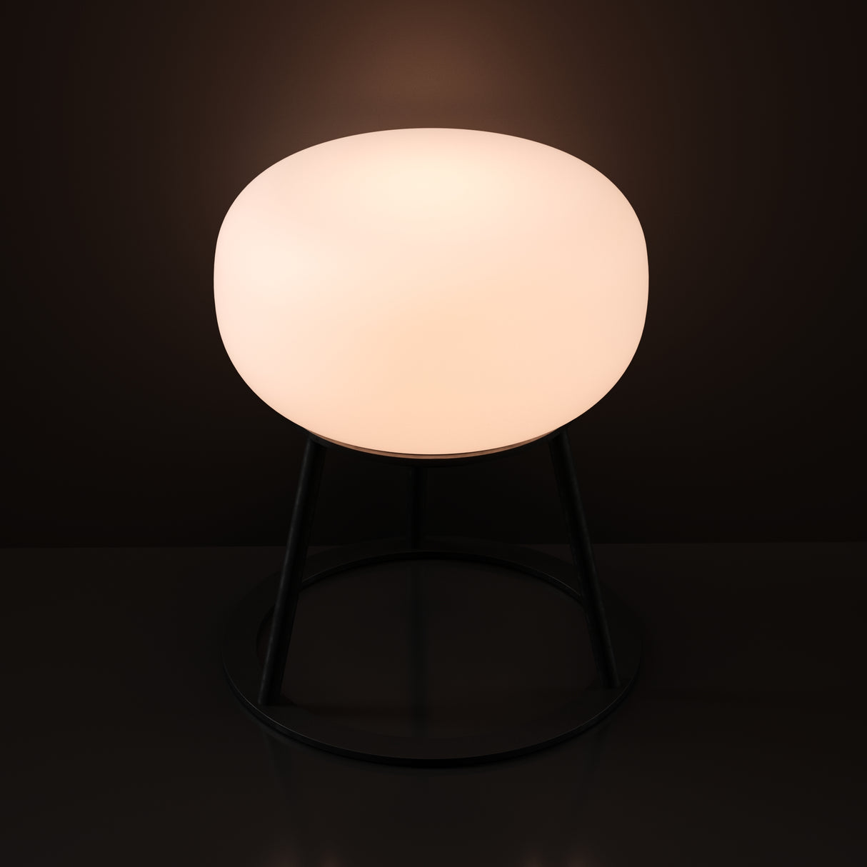 Kibun K70303 TRIPOD Rechargeable Cordless LED Table Lamp, 3-Levels Brightness Touch Sensor Control, Black