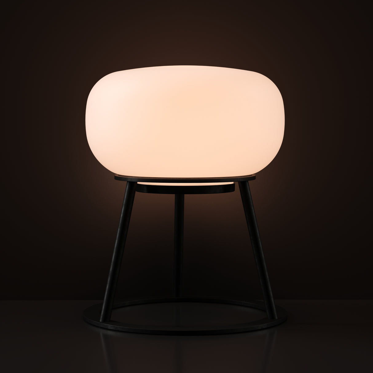 Kibun K70303 TRIPOD Rechargeable Cordless LED Table Lamp, 3-Levels Brightness Touch Sensor Control, Black