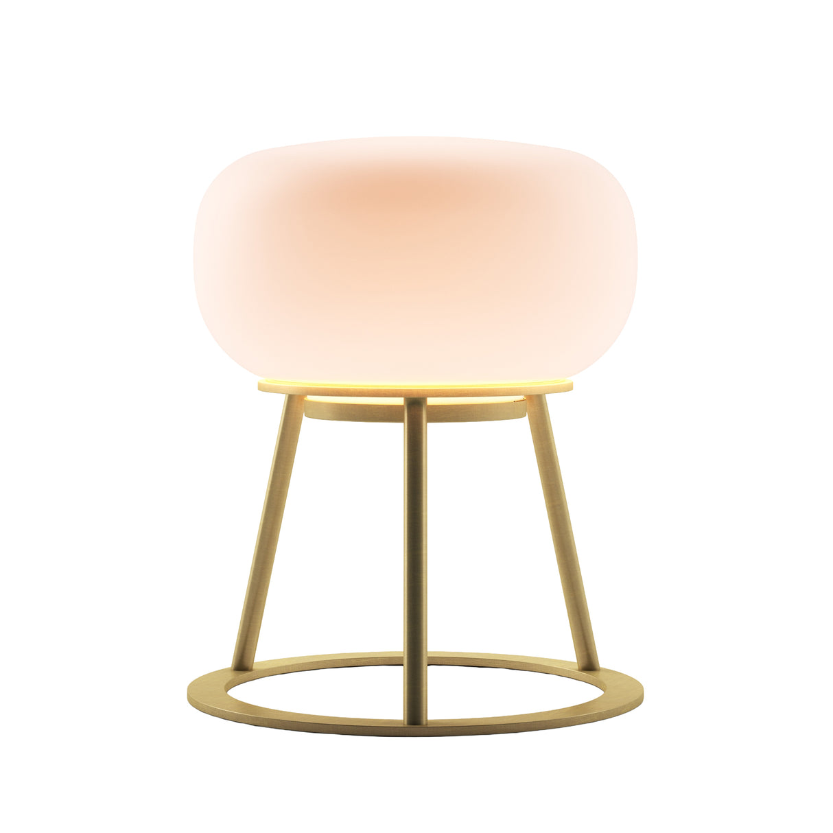 Kibun K70301 TRIPOD Rechargeable Cordless LED Table Lamp, 3-Levels Brightness Touch Sensor Control, Brushed Brass