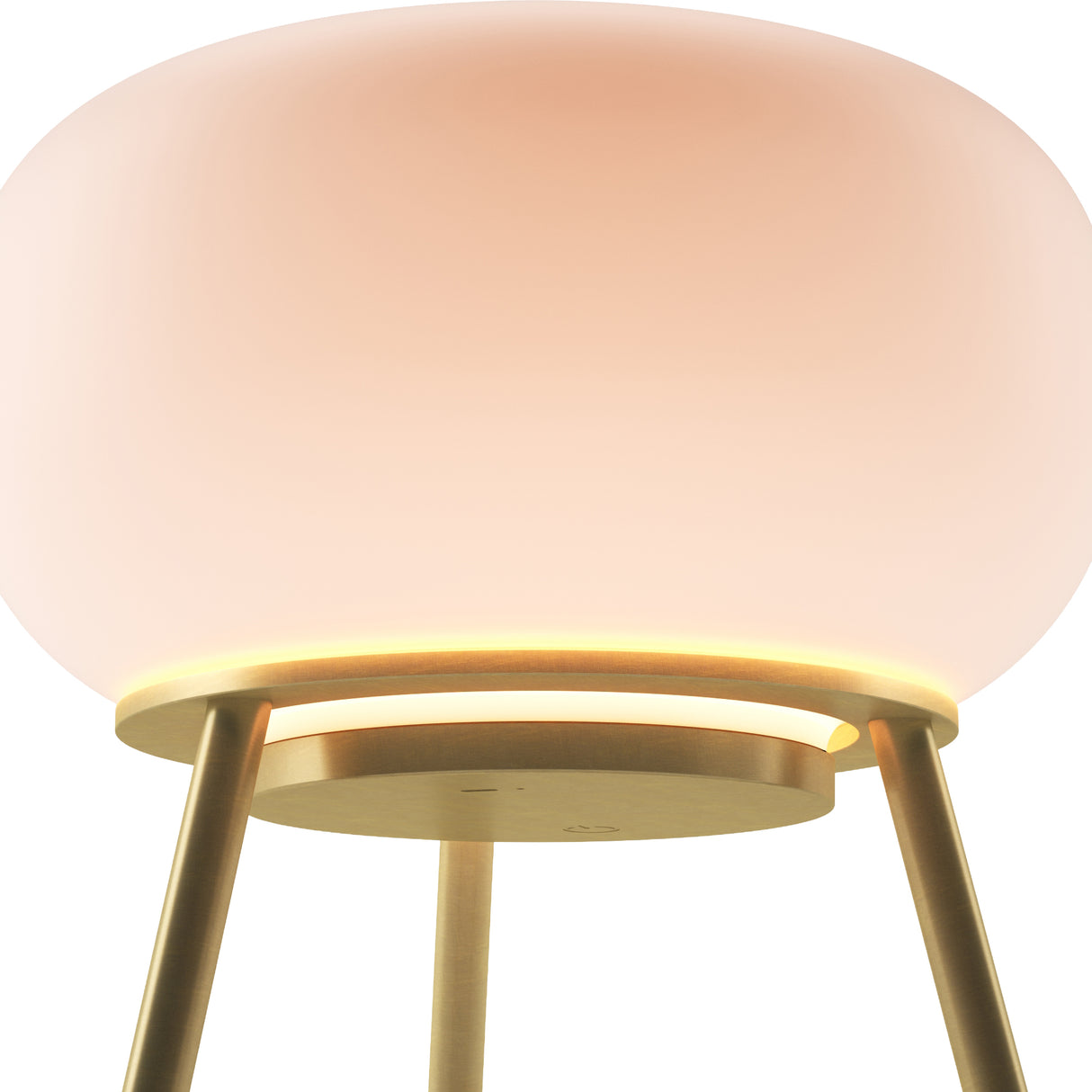 Kibun K70301 TRIPOD Rechargeable Cordless LED Table Lamp, 3-Levels Brightness Touch Sensor Control, Brushed Brass
