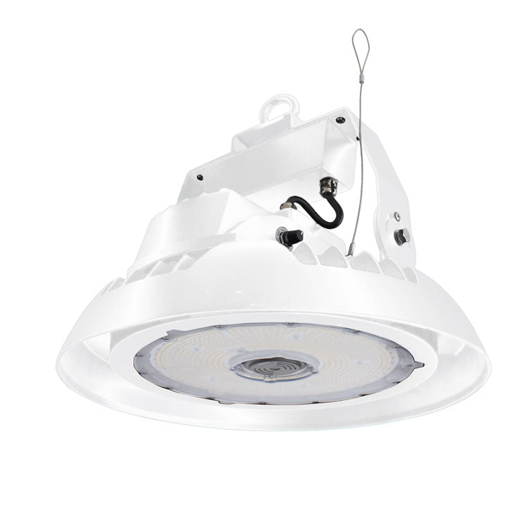 Westgate UHX-230W-MCTP-WH-480V 50W/80W/100W/150W LED UFO Highbay Fixture White Finish Sensory Ready 30K/40K/50K/57K 480V
