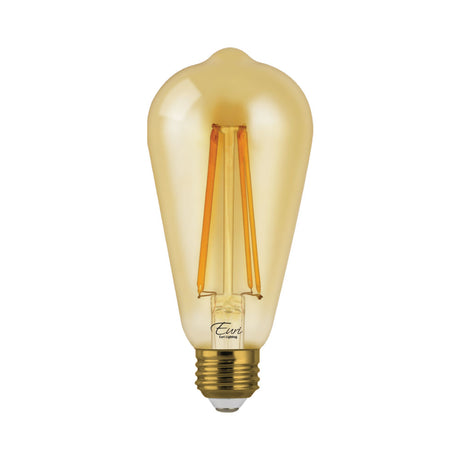 Euri Lighting VST19-3020ea 5.5 Watt ST19 Amber Filament LED 2200K 120V