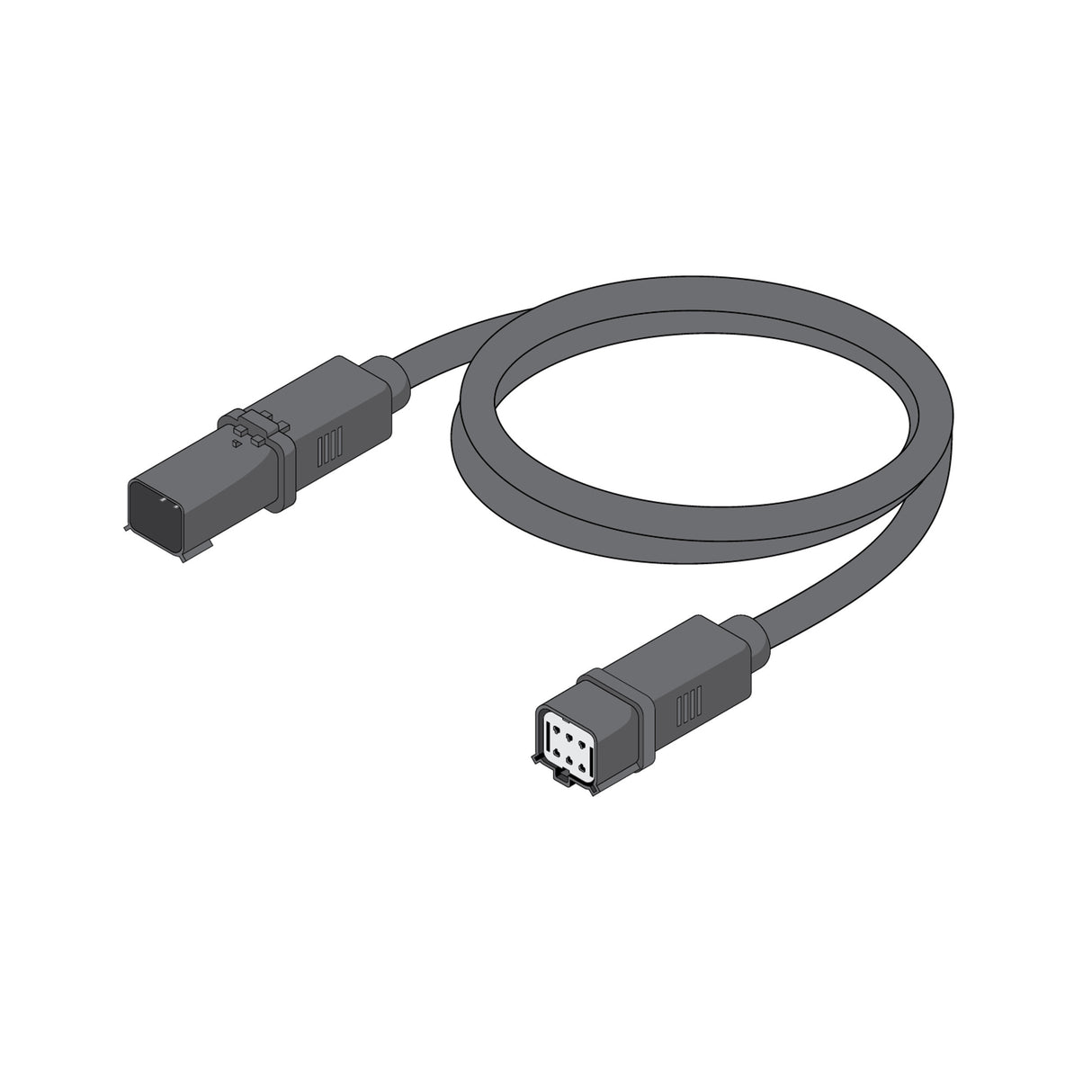 Diode LED DI-BW-WW-RGBW-1EXT-BL 1ft Broadwave LED Wall Washer Extension Cord Wet Location Rated Black Finish