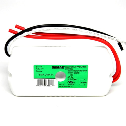 Damar 25444A ELSD120V/12V-105W 20-105W Low Voltage Halogen Dimmable Transformer 120V/12V