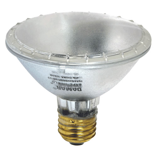 Damar 01840B 50PAR30QNSP/SN/10/SS 50W PAR30 Short Neck Halogen Narrow Spot Safe-Shield Shatter Resistant E26 130V