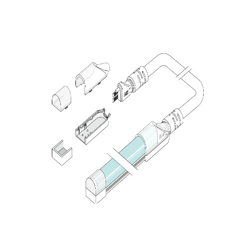 Diode LED DI-SE-NB-24JPR 24-inch Neon Blaze Side Bending Jumper with Frosted Top Cap and End Cap