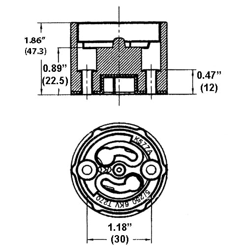 LH0882 PGZ18, 6kv pulse rated twist lock lamp holder/socket with leads