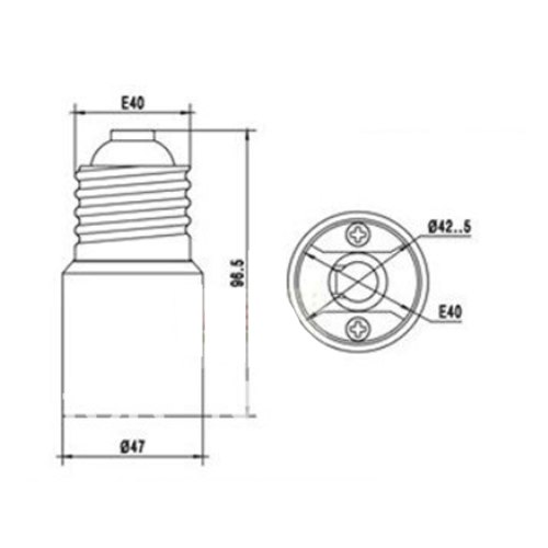 LH0963 E39 mogul base lamp holder/socket extender