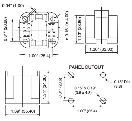 LH1073 Non-indexed G24Q or GX24Q socket accepts all lamps with those bases except -5 or -6