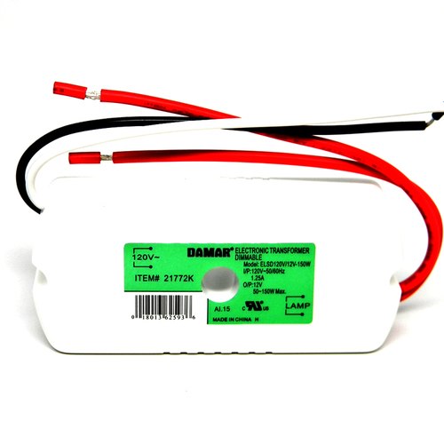 Damar 21772K ELSD120V/12V-150W 50-150W Low Voltage Halogen Dimmable Transformer 120V/12V