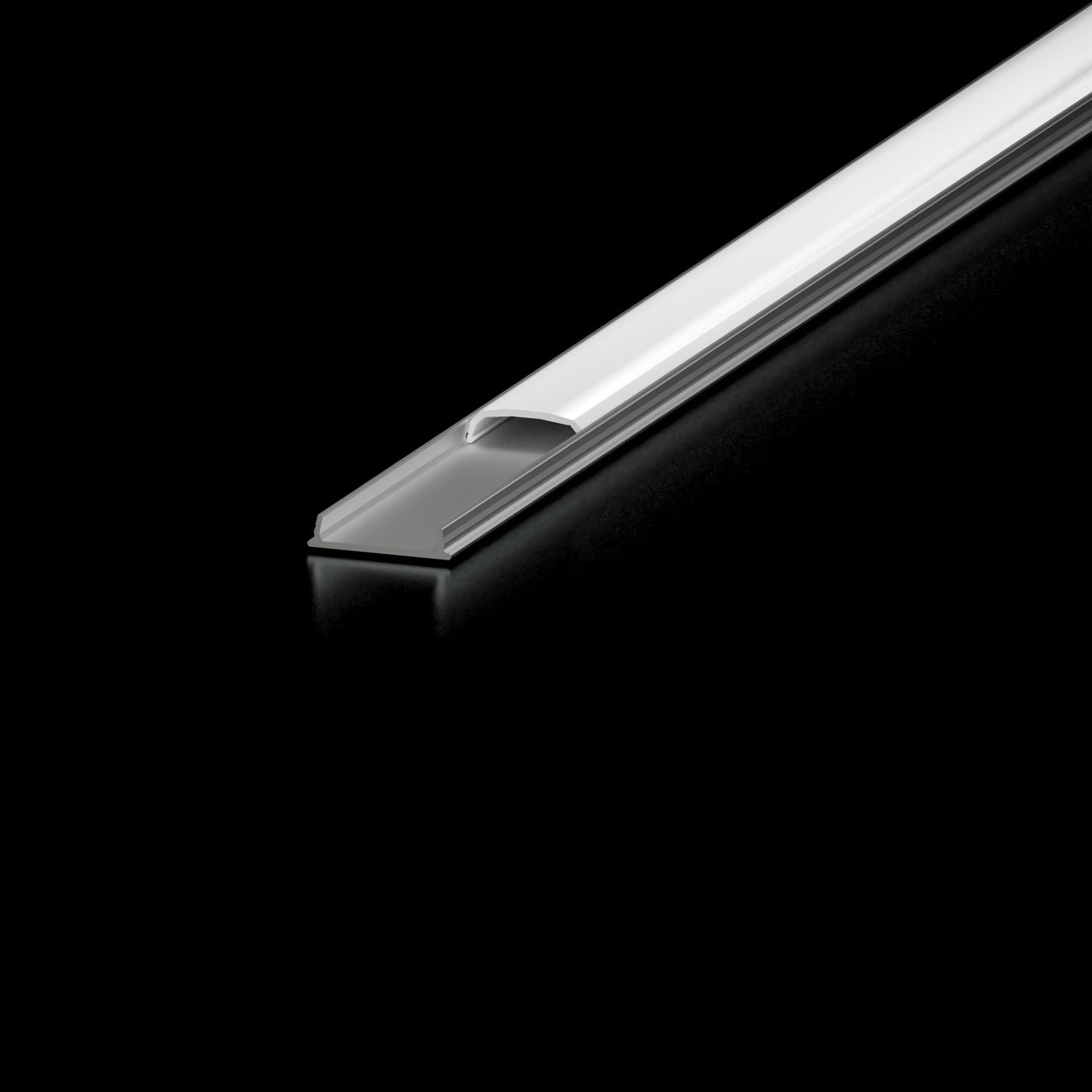 Diode LED DI-CPCHB-WF-48 48" Waveform Channel Bundle for LED Tape Light (Aluminum Finish, Frosted Cover, End Cap Pairs, Mounting Hardware)