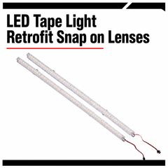 LED Tape Light Retrofit Snap on Lenses