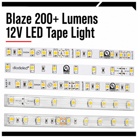 Blaze 200+ Lumens 12V LED Tape Light