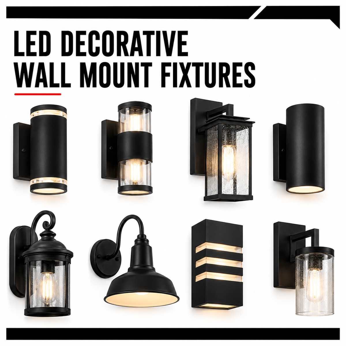 LED Decorative Wall Mount Fixtures – Gladiator Lighting