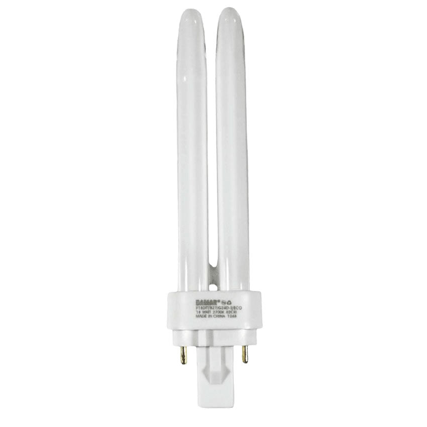 Damar 00126B F18DTT/827 18W CFL Double Twin Tube 2700K G24d-2 2-pin Base