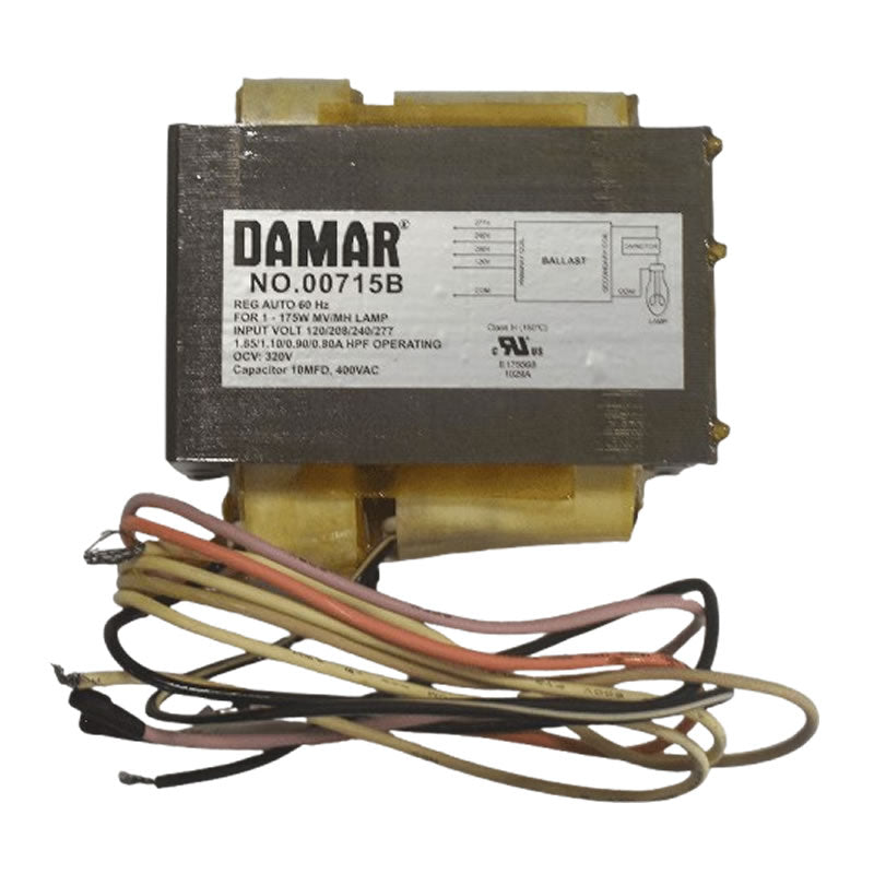 Damar 00715B 175W MH Ballast Kit Quad-Tap 120-277V – Gladiator Lighting