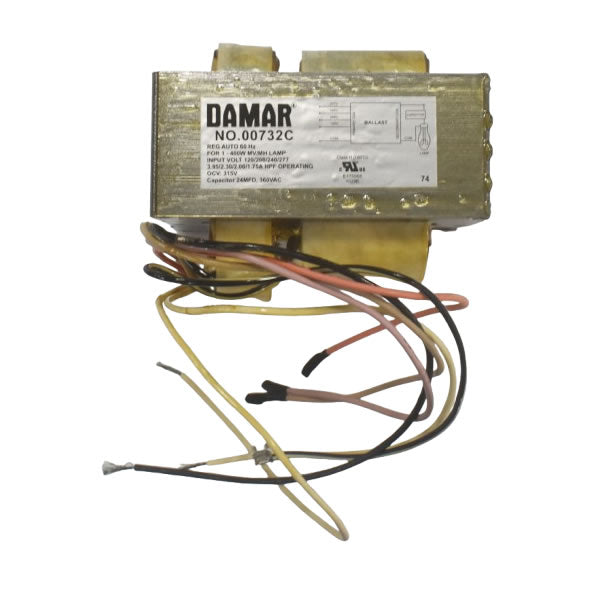 Damar 00732C 400WMH/MV Quad Metal Halide Ballast Kit 120/208/240/277V