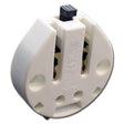 LH0080 Unshunted, rotary locking, straight insertion, locking catch lamp holder/socket